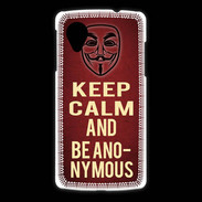 Coque LG Nexus 5 Keep Calm and Be Anonymous Rouge