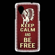 Coque LG Nexus 5 Keep Calm and Be Free Rouge