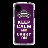 Coque LG Nexus 5 Keep Calm and Carry on Violet