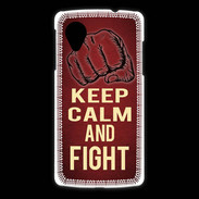 Coque LG Nexus 5 Keep Calm and Fight Rouge
