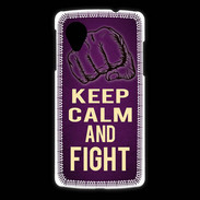Coque LG Nexus 5 Keep Calm and Fight Violet