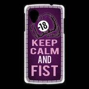 Coque LG Nexus 5 Keep Calm and Fist Violet