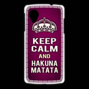 Coque LG Nexus 5 Keep Calm and Hakuna Matata rose
