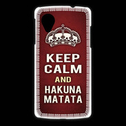 Coque LG Nexus 5 Keep Calm and Hakuna Matata Rouge
