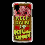 Coque LG Nexus 5 Keep Calm and Kill Zombies Orange