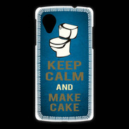 Coque LG Nexus 5 Keep Calm and Make cake Bleu
