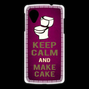Coque LG Nexus 5 Keep Calm and Make cake Rose