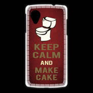Coque LG Nexus 5 Keep Calm and Make cake Rouge