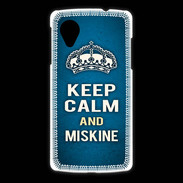 Coque LG Nexus 5 Keep Calm and Miskine Bleu