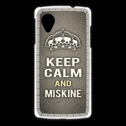 Coque LG Nexus 5 Keep Calm and Miskine Gris