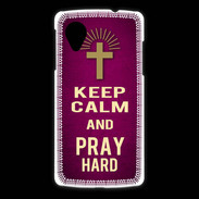 Coque LG Nexus 5 Keep Calm and Pray Christian Rose