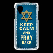Coque LG Nexus 5 Keep Calm and Pray jewish BLeu