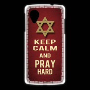 Coque LG Nexus 5 Keep Calm and Pray jewish Rouge