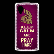 Coque LG Nexus 5 Keep Calm and Pray Muslim Rose