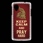 Coque LG Nexus 5 Keep Calm and Pray Muslim Rouge