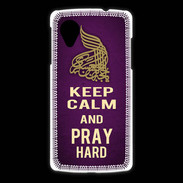Coque LG Nexus 5 Keep Calm and Pray Muslim Violet