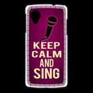 Coque LG Nexus 5 Keep Calm and Sing Rose