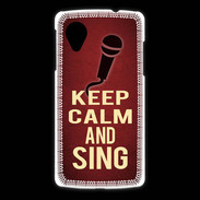Coque LG Nexus 5 Keep Calm and Sing Rouge