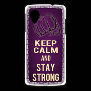 Coque LG Nexus 5 Keep Calm and Stay strong Violet