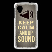 Coque LG Nexus 5 Keep Calm and Up Sound Gris