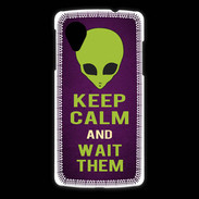 Coque LG Nexus 5 Keep Calm and Wait Alien Violet
