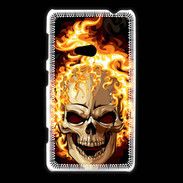 Coque Nokia Lumia 625 Tête de mort en flamme 5
