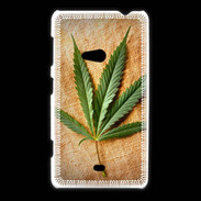 Coque Nokia Lumia 625 Feuille de cannabis sur toile beige