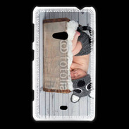 Coque Nokia Lumia 625 Bébé dormant avec chapeau tête de chat