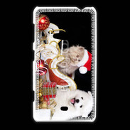 Coque Nokia Lumia 625 Chaton et Chiot Noël