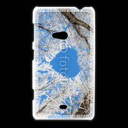 Coque Nokia Lumia 625 arbres enneigés coeur