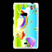 Coque Nokia Lumia 625 Cartoon nature et arc en ciel