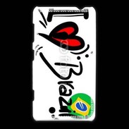 Coque Nokia Lumia 625 I love Brésil 2