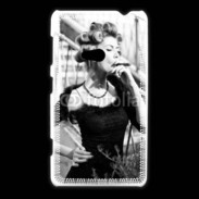 Coque Nokia Lumia 625 Aristocrate en noir et blanc