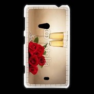 Coque Nokia Lumia 625 Coupe de champagne, roses rouges