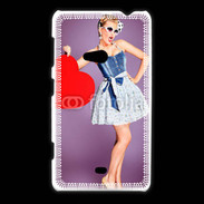 Coque Nokia Lumia 625 femme glamour coeur style betty boop