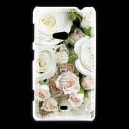 Coque Nokia Lumia 625 Rose blanche et rose 5