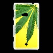 Coque Nokia Lumia 625 Feuille de cannabis sur fond jaune