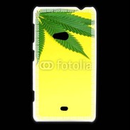 Coque Nokia Lumia 625 Feuille de cannabis sur fond jaune 2