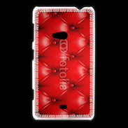 Coque Nokia Lumia 625 Capitonnage cuir rouge