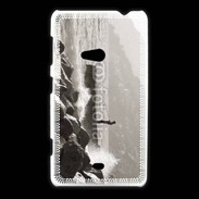 Coque Nokia Lumia 625 Pêcheur noir et blanc
