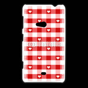 Coque Nokia Lumia 625 Mode vichy rouge avec coeur