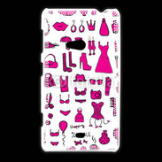 Coque Nokia Lumia 625 Fond fashion rose