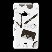 Coque Nokia Lumia 625 Fond fashion noir et blanc