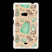 Coque Nokia Lumia 625 Fond fashion vert et marron