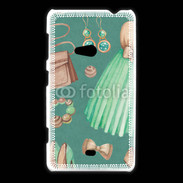 Coque Nokia Lumia 625 Fond fashion vert et marron 2