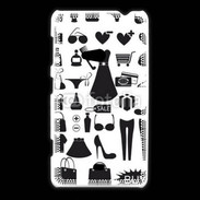 Coque Nokia Lumia 625 Fond fashion noir et blanc 2