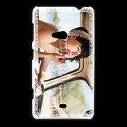 Coque Nokia Lumia 625 Femme glamour qui se met du rouge à lèvre