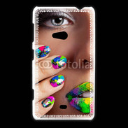 Coque Nokia Lumia 625 Bouche et ongles multicouleurs 5