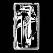 Coque Nokia Lumia 625 Illustration voiture de sport en noir et blanc