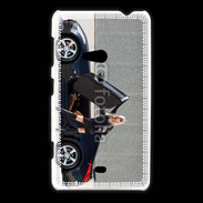 Coque Nokia Lumia 625 Femme blonde sexy voiture noire 3
